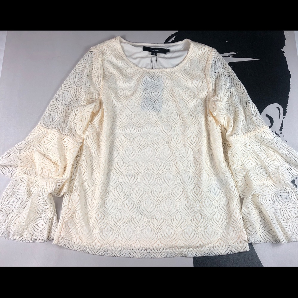 VERO MODA Juniors Cream Shirt Top